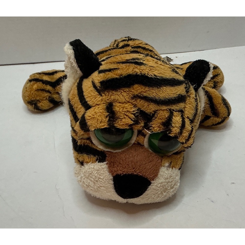 Russ Berrie Vintage Tuffley Tiger Plush Weighted Bean Bag Large Eyes 9" Toy